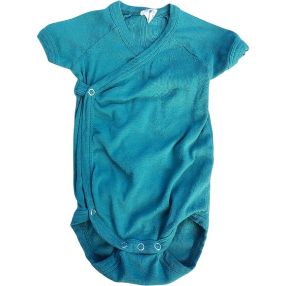 Kate Quinn One-piece Kimono Short-sleeve Bodysuit Green Baby 6-12 Months - Picture 1 of 3